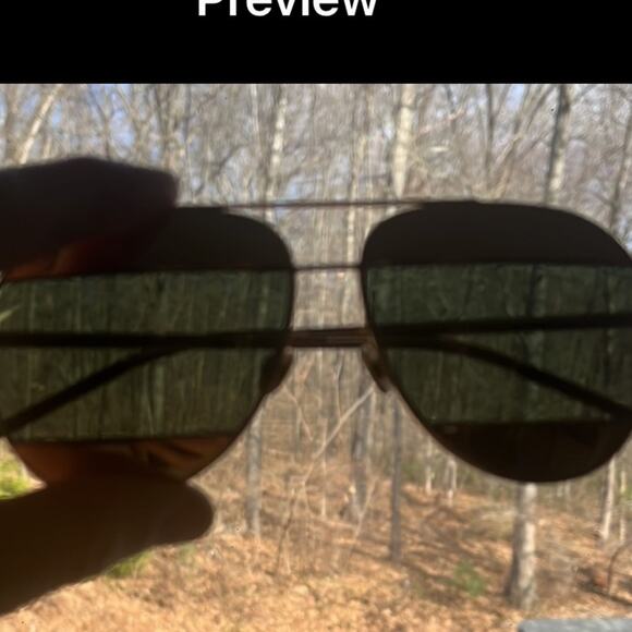 Christian Dior Split 1 Aviator Sun Glasses Shades 00085 Made In Italy Gold Green - Picture 8 of 12